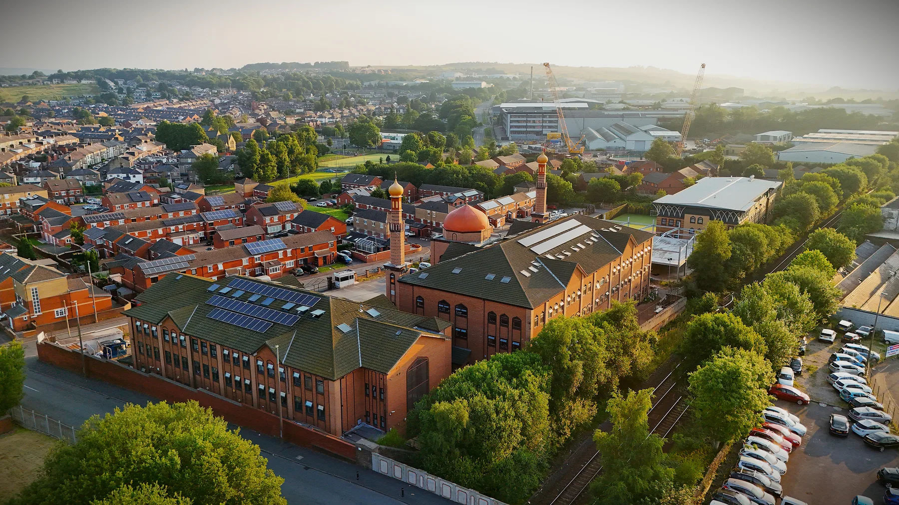 The academy and surrounding streets from the air